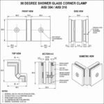 Matte Silver 90 Degree Shower Glass Corner Clamp — Finish Concept