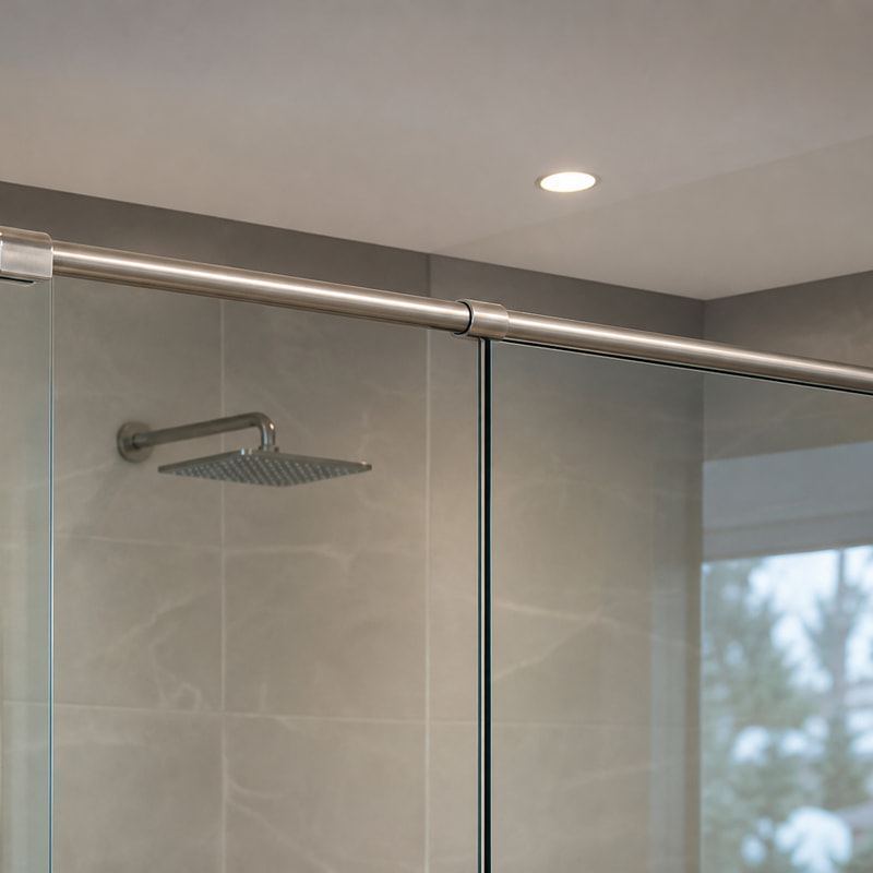 Round Shower Glass Stabilizer Bar