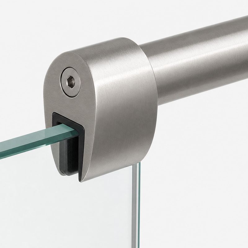 Round Shower Glass Stabilizer Bar