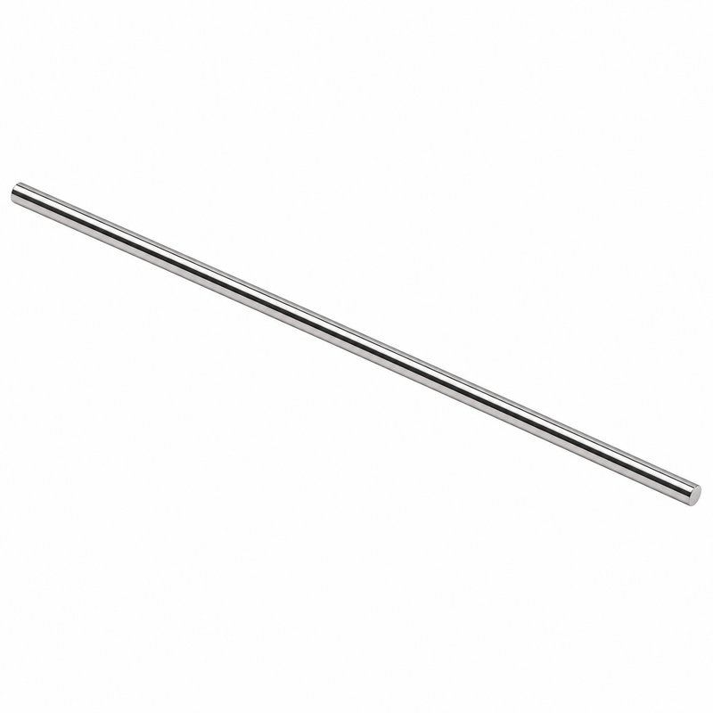 Polished Silver Round Shower Glass Stabilizer Bar — Finish Concept