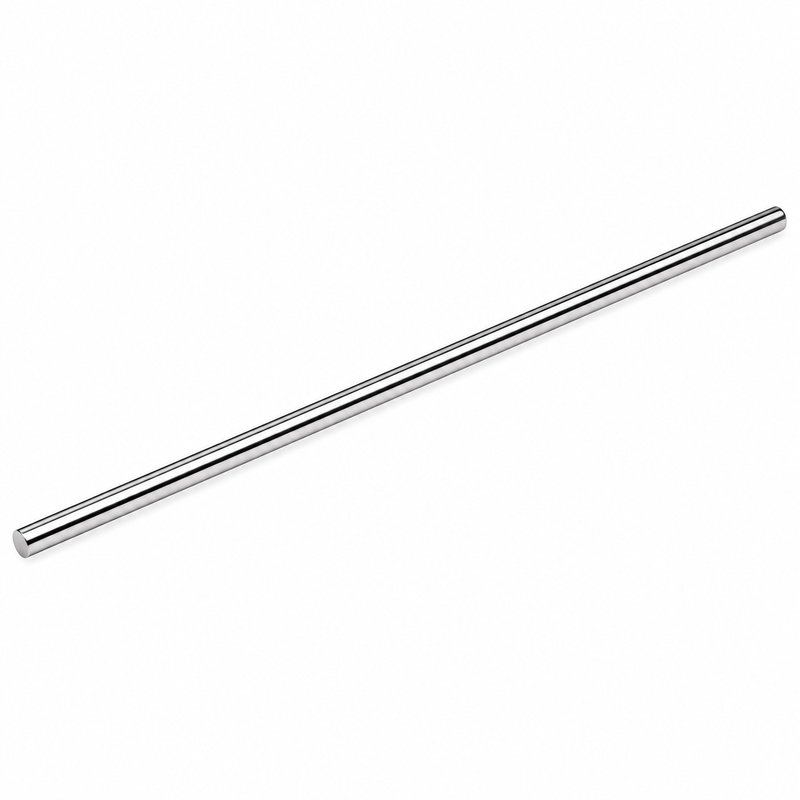 Polished Silver Round Shower Glass Stabilizer Bar — Finish Concept