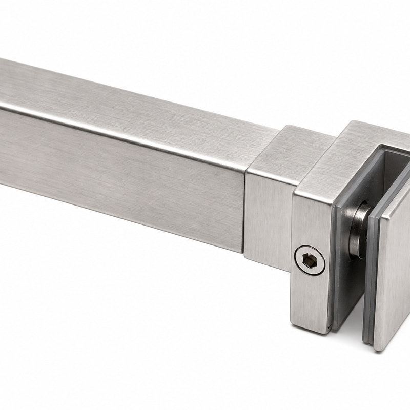 Square Shower Glass Support Bar
