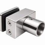 Polished Silver Shower Glass-to-Bar Clamp — Finish Concept