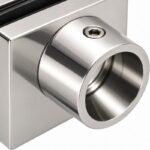 Polished Silver Shower Glass-to-Bar Clamp — Finish Concept