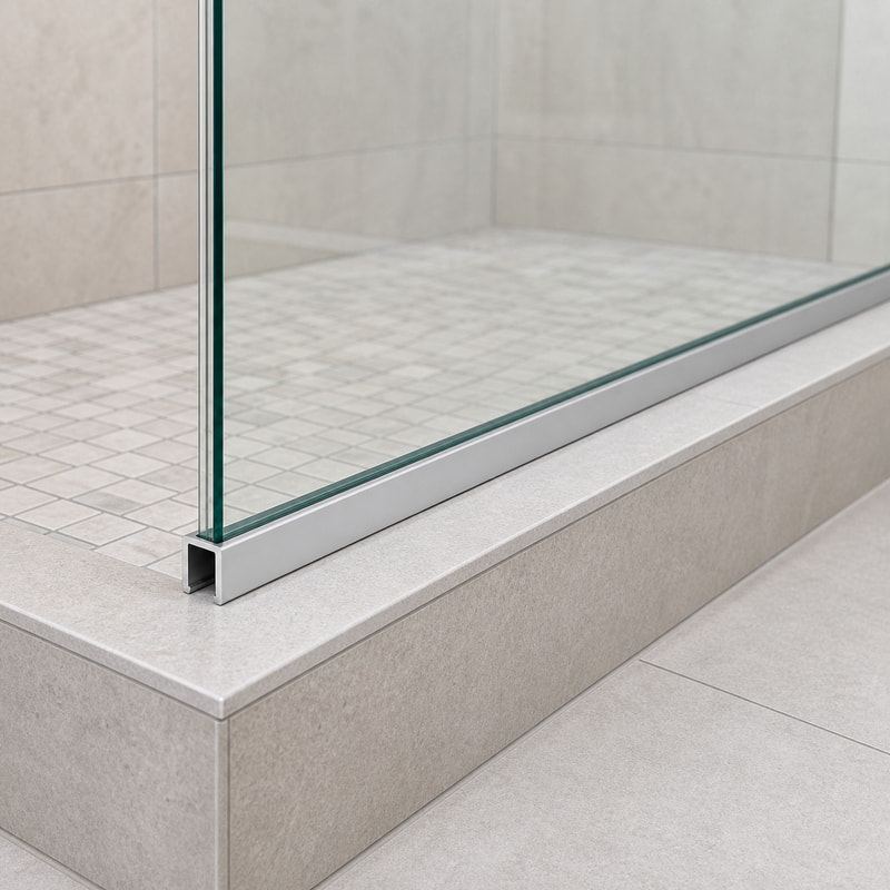 Aluminum U-Channel for Shower Glass