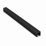 Matte Black Aluminum U-Channel for Shower Glass — Finish Concept