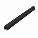 Matte Black Aluminum U-Channel for Shower Glass — Finish Concept