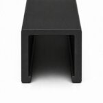 Matte Black Aluminum U-Channel for Shower Glass — Finish Concept