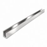 Polished Silver Stainless Steel Shower Glass U-Channel — Finish Concept