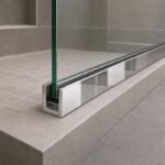 Polished Silver Stainless Steel Shower Glass U-Channel — Finish Concept