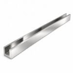 Polished Silver Stainless Steel Shower Glass U-Channel — Finish Concept