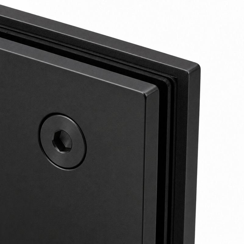 Matte Black 135 Degree Glass-to-Glass Shower Door Hinge — Finish Concept