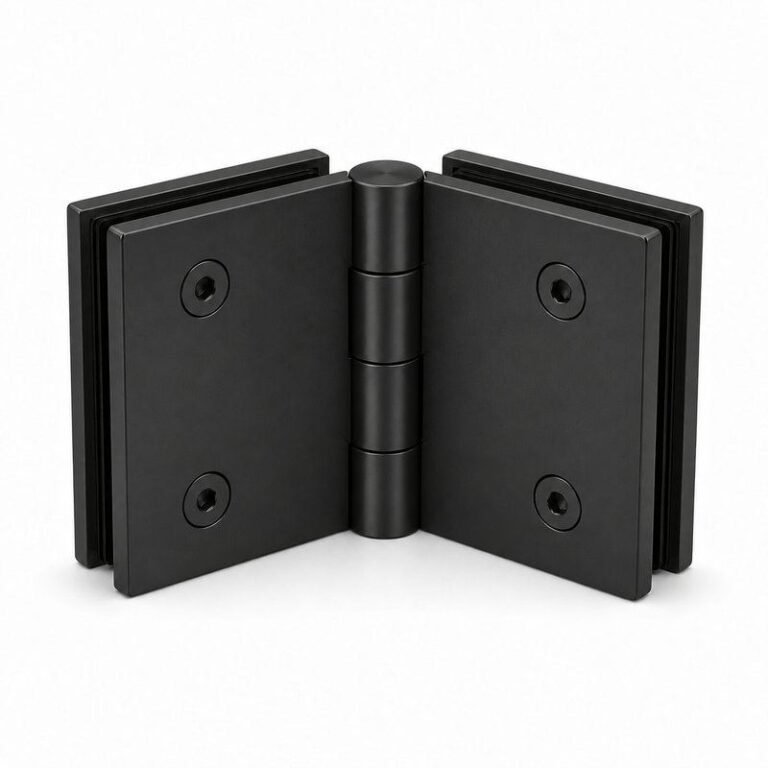 Matte Black 135 Degree Glass-to-Glass Shower Door Hinge — Finish Concept