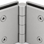 Matte Silver 135 Degree Glass-to-Glass Shower Door Hinge — Finish Concept
