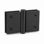 Matte Black 180 Degree Glass-to-Glass Shower Door Hinge — Finish Concept