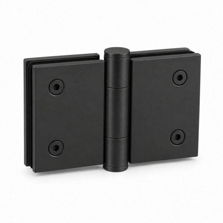 Matte Black 180 Degree Glass-to-Glass Shower Door Hinge — Finish Concept