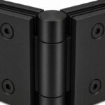 Matte Black 90 Degree Glass-to-Glass Shower Door Hinge — Finish Concept