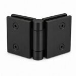 Matte Black 90 Degree Glass-to-Glass Shower Door Hinge — Finish Concept