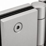 Matte Silver 90 Degree Glass-to-Glass Shower Door Hinge — Finish Concept
