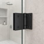 Matte Black 90 Degree Wall-to-Glass Shower Door Hinge — Finish Concept