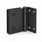 Matte Black 90 Degree Wall-to-Glass Shower Door Hinge — Finish Concept