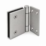 Matte Silver 90 Degree Wall-to-Glass Shower Door Hinge — Finish Concept