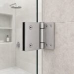 Matte Silver 90 Degree Wall-to-Glass Shower Door Hinge — Finish Concept