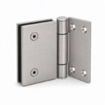 Matte Silver 90 Degree Wall-to-Glass Shower Door Hinge — Finish Concept