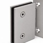 Matte Silver 90 Degree Wall-to-Glass Shower Door Hinge — Finish Concept