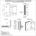 90 Degree Wall-to-Glass Shower Door Hinge