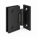Matte Black Adjustable Wall-Mount Shower Door Hinge — Finish Concept