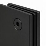 Matte Black Adjustable Wall-Mount Shower Door Hinge — Finish Concept
