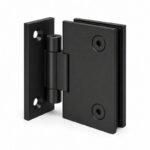 Matte Black Adjustable Wall-Mount Shower Door Hinge — Finish Concept
