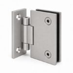 Matte Silver Adjustable Wall-Mount Shower Door Hinge — Finish Concept