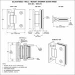Adjustable Wall-Mount Shower Door Hinge