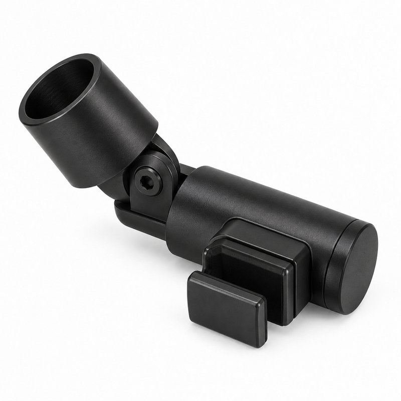 Matte Black Adjustable Shower Support Bar Bracket — Finish Concept