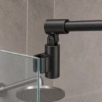 Matte Black Adjustable Shower Support Bar Bracket — Finish Concept
