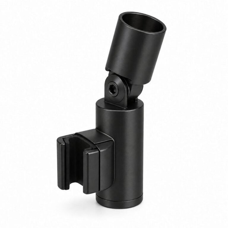 Matte Black Adjustable Shower Support Bar Bracket — Finish Concept