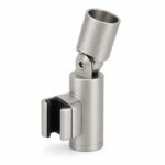 Matte Silver Adjustable Shower Support Bar Bracket — Finish Concept