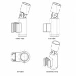 Matte Silver Adjustable Shower Support Bar Bracket — Finish Concept