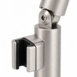 Matte Silver Adjustable Shower Support Bar Bracket — Finish Concept