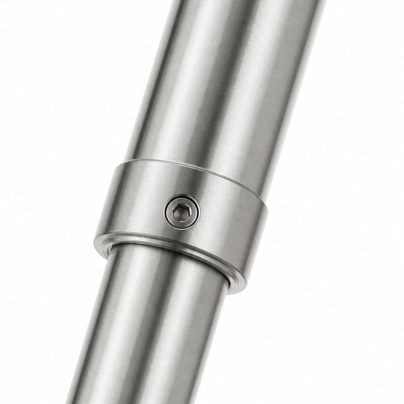 Adjustable Glass-to-Ceiling Shower Support Bar