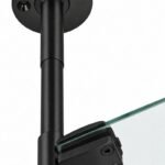 Matte Black Adjustable Glass-to-Ceiling Shower Support Bar — Finish Concept