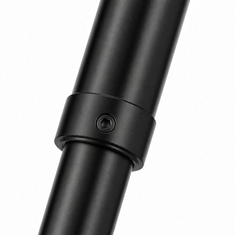 Matte Black Adjustable Glass-to-Ceiling Shower Support Bar — Finish Concept