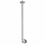 Matte Silver Adjustable Glass-to-Ceiling Shower Support Bar — Finish Concept