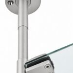 Matte Silver Adjustable Glass-to-Ceiling Shower Support Bar — Finish Concept