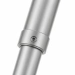 Matte Silver Adjustable Glass-to-Ceiling Shower Support Bar — Finish Concept