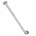 Matte Silver Adjustable Glass-to-Ceiling Shower Support Bar — Finish Concept