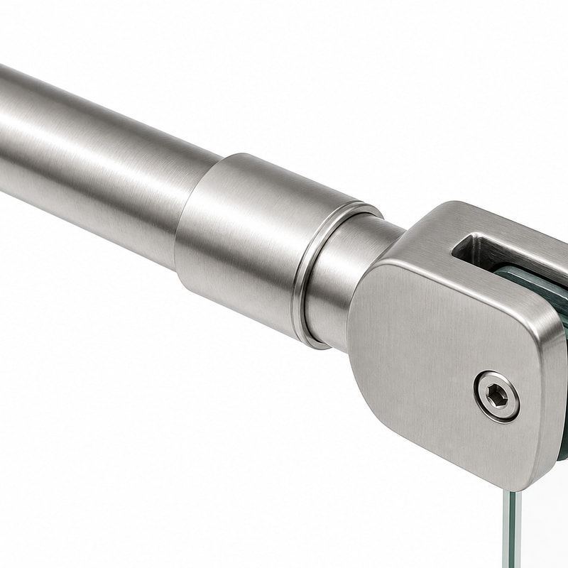 Glass-to-Wall Shower Support Bar