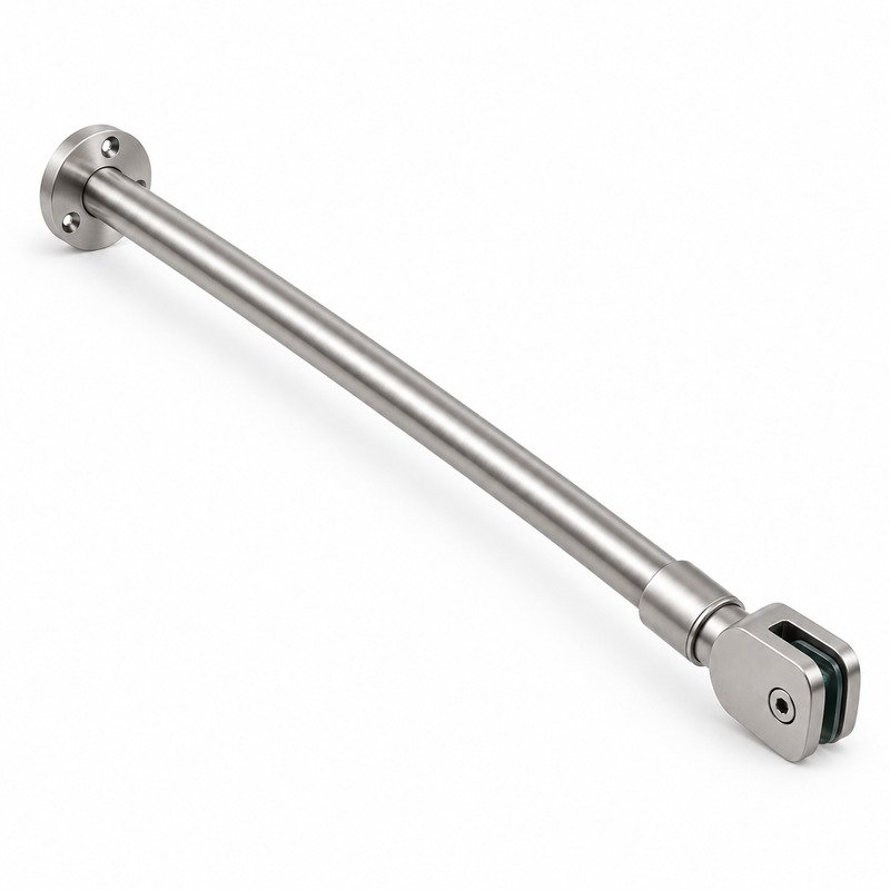 Glass-to-Wall Shower Support Bar